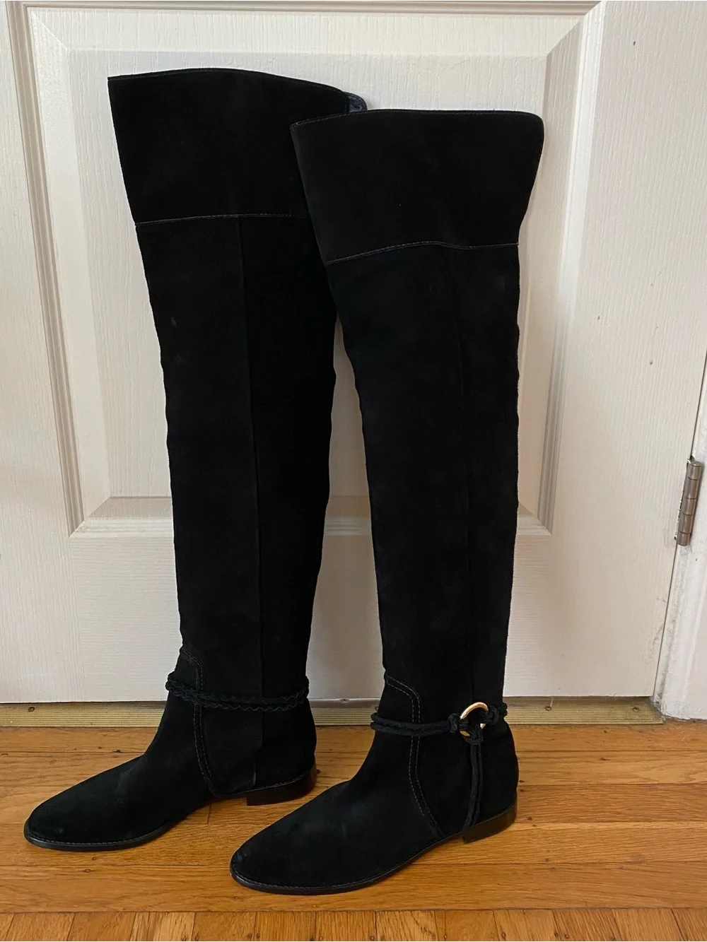 $950 NWOT Ulla Johnson Alps Black Over-the-Knee Suede Riding Tall Boots Size 9.5